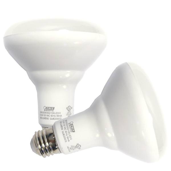 10.5 watt 120 volt BR30 Medium Screw Base 5000K Daylight Non-Dimmable (2 Pack)